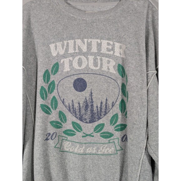 Aerie Womens Grey The Chill Cozy Graphic Crew Neck Sweatshirt Sz M Streetwear - Picture 4 of 10